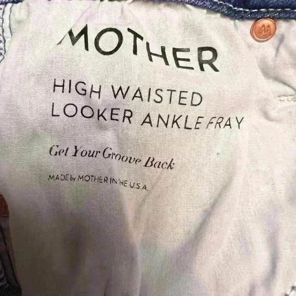 Mother high waisted looker ankle fray get your groove back Size 24 - Picture 8 of 11